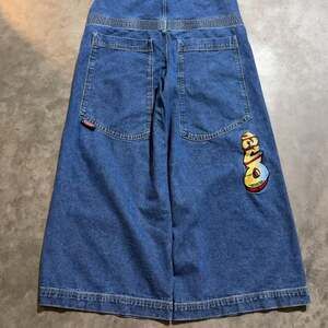 JNCO Battles Baggy Skater Jeans, Embroidered Wide Leg Denim, Size 34x32